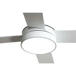 Ventilador de techo led Nevery 26w Blanco con 4 Aspas reversibles Blanco Haya