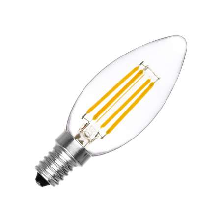 Bombilla LED E14 regulable punta vela ópalo 3W 250 lm 2350K