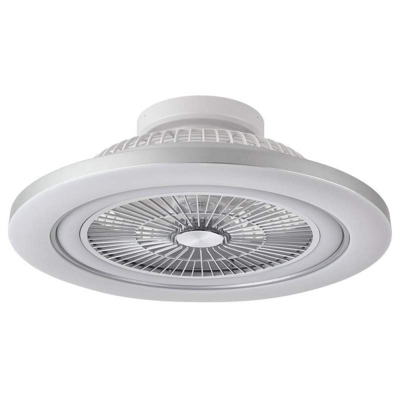 Ventilador de techo led 72w Dc Mato Niquel con 5 Aspas Transparentes