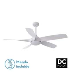 Ventilador de techo led Dc 24w Galleo Blanco con 5 Aspas - 1