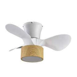 Ventilador de techo led Dc 24w Natasha Cañizo/blanco-haya con 3 Aspas - 3