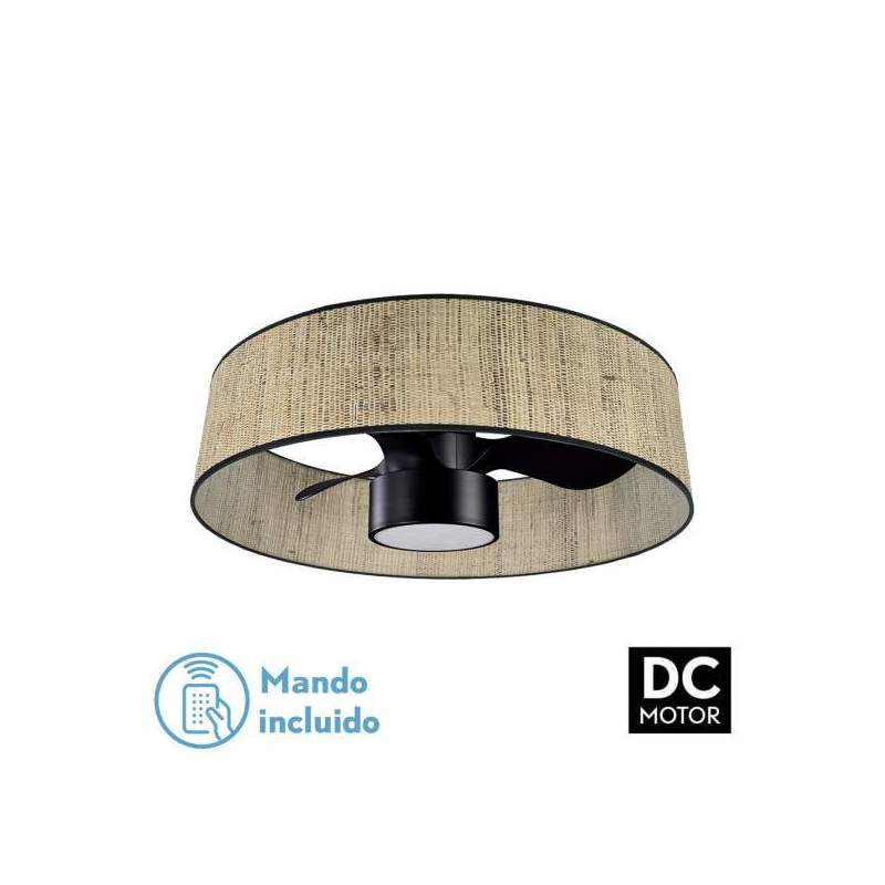 Ventilador de techo led Dc 24w Natasha Cañizo/negro con 3 Aspas - 1