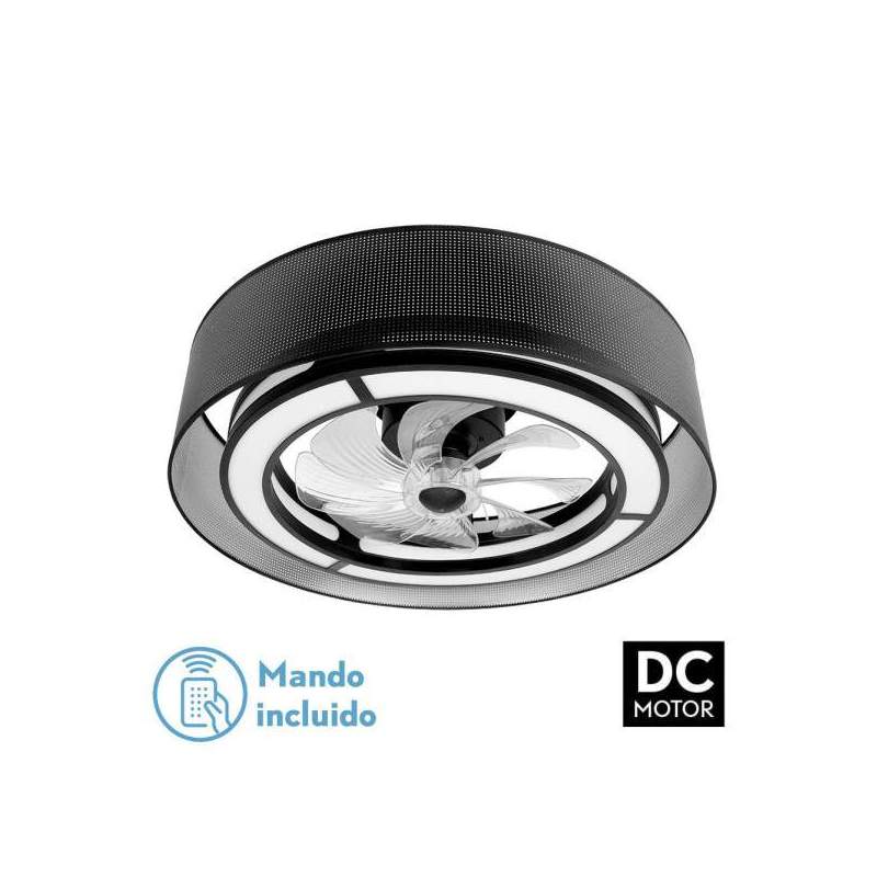 Ventilador de techo led Dc 58w Anastasia Negro/plata con 8 Aspas - 1