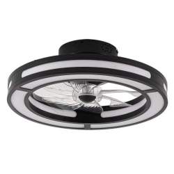 Ventilador de techo led Dc 58w Anastasia Negro/plata con 8 Aspas - 3