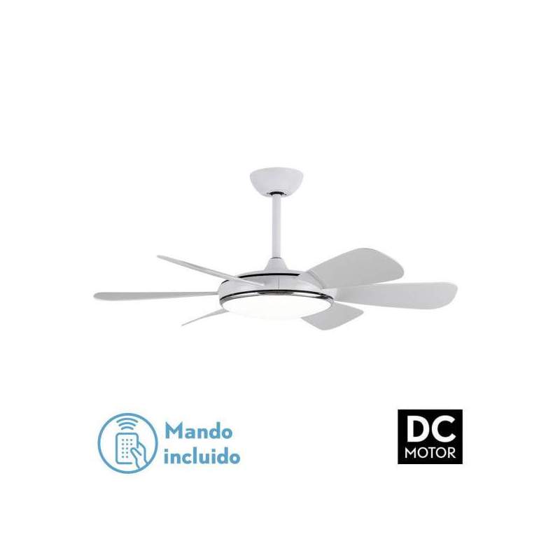 Ventilador de techo led Dc Blanco Oriel 72w con 6 Aspas - 1