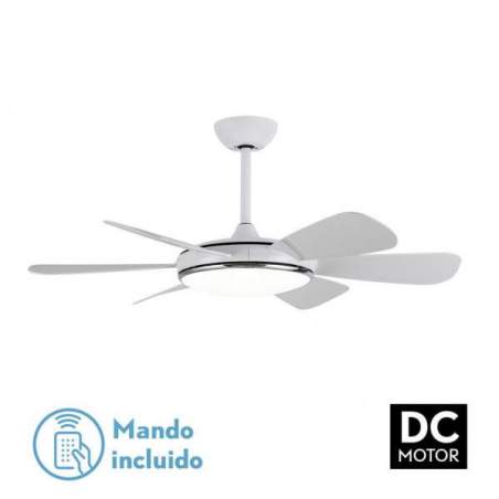 Ventilador de techo led Dc Blanco Oriel 72w con 6 Aspas - 1