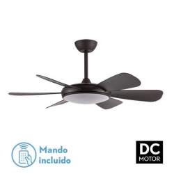 Ventilador de techo led Dc Marron Oriel 72w con 6 Aspas - 1