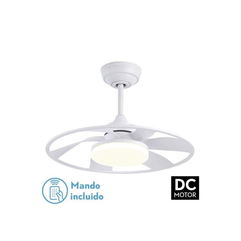 Ventilador de techo led Dc Celsius 26w Blanco con 6 Aspas - 1