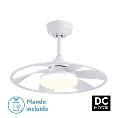 Ventilador de techo led Dc Celsius 26w Blanco con 6 Aspas - 1