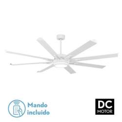 Ventilador de techo led Dc Grado 30w+15w Blanco gran tamaño con 8 Aspas - 1