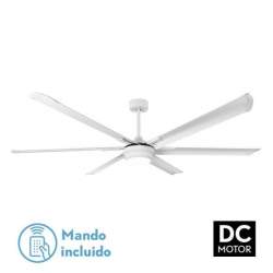 Ventilador de techo led Dc Marea 30w Blanco gran tamaño con 6 Aspas - 1