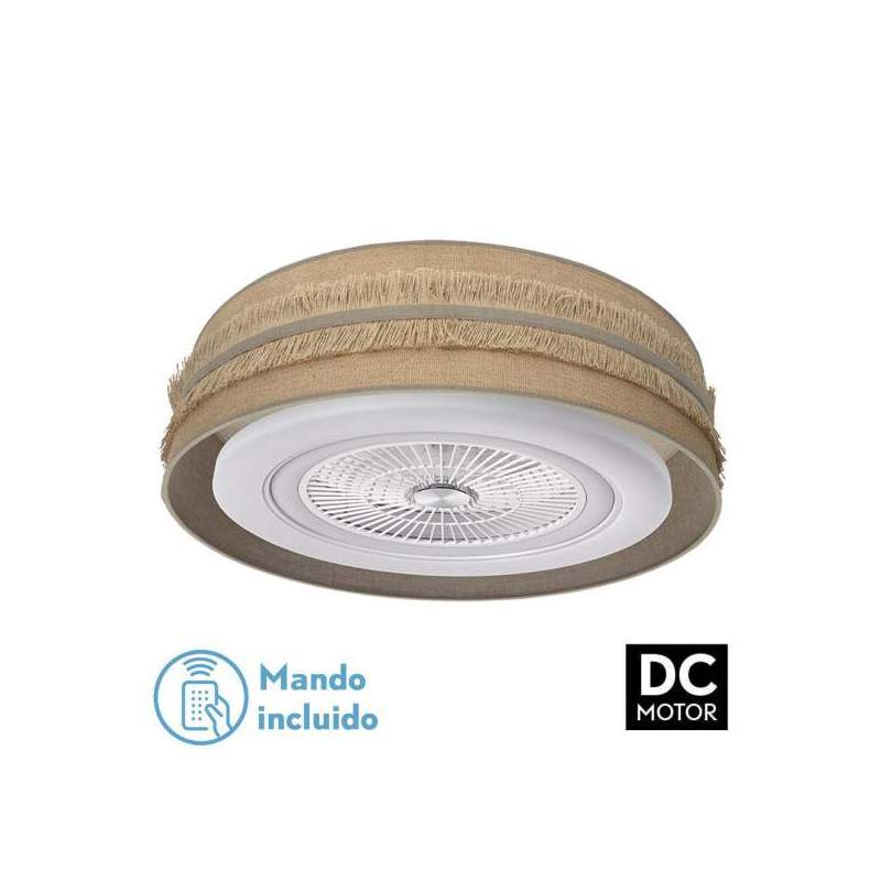 Ventilador de techo led DC Natalia 72w Saco-beis 70 cm diametro con 5 Aspas - 1