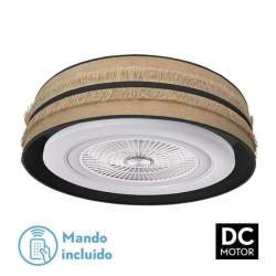 Ventilador de techo led DC Natalia 72w Saco-negro 70 cm diametro con 5 Aspas - 1