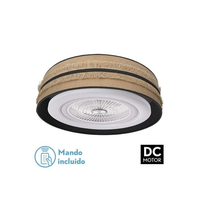 Ventilador de techo led DC Natalia 72w Saco-negro 70 cm diametro con 5 Aspas - 1