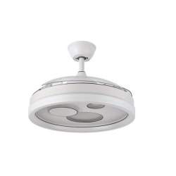 Ventilador de techo led Dc Turia 72w Blanco con 3 Aspas desplegables - 2