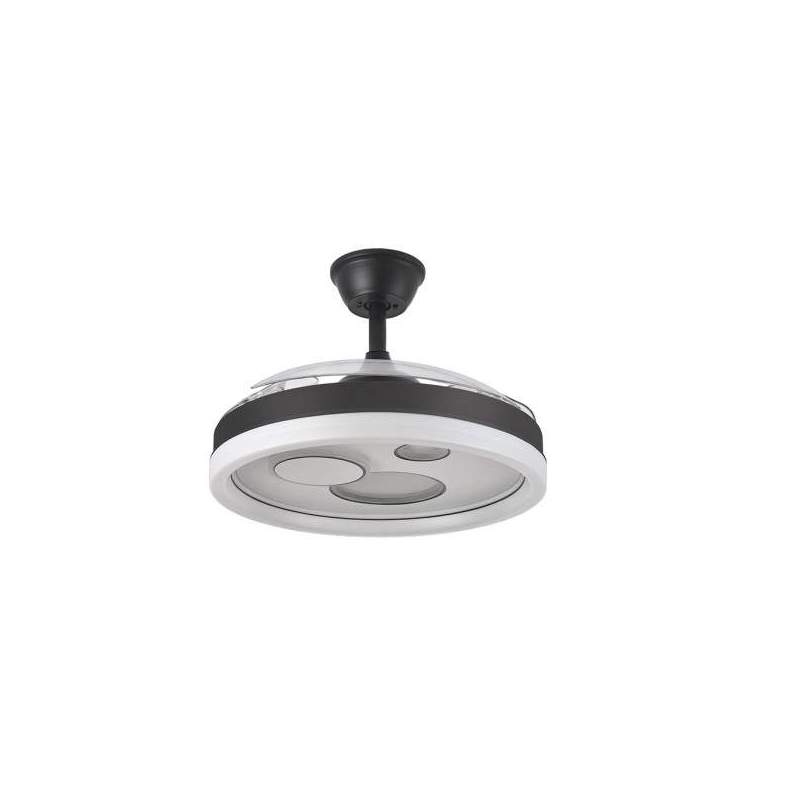 Ventilador De Techo Led Dc Turia 72w Negro/blanco Con 3 Aspas ...