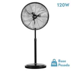 Ventilador De Pie Africo 120w Negro con 3 aspas plata - 1