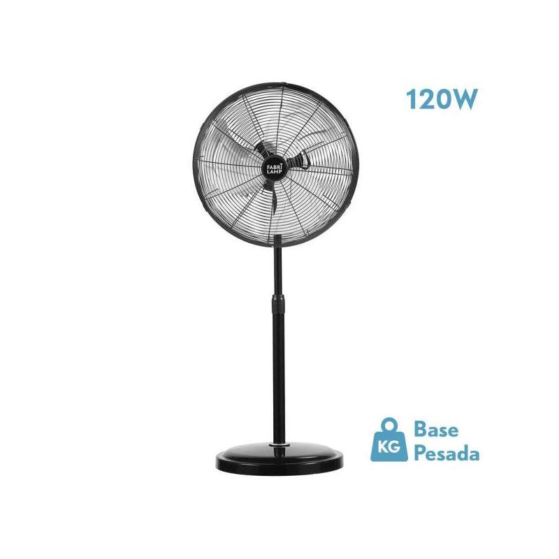 Ventilador De Pie Africo 120w Negro con 3 aspas plata - 1