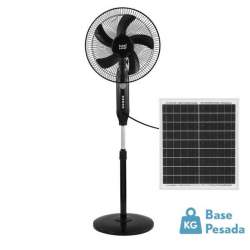 Ventilador De Pie Solar Boreal Negro 30w con 5 aspas - 1