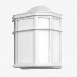 Aplique de pared para exterior Bellatrix con casquillo E27 en blanco